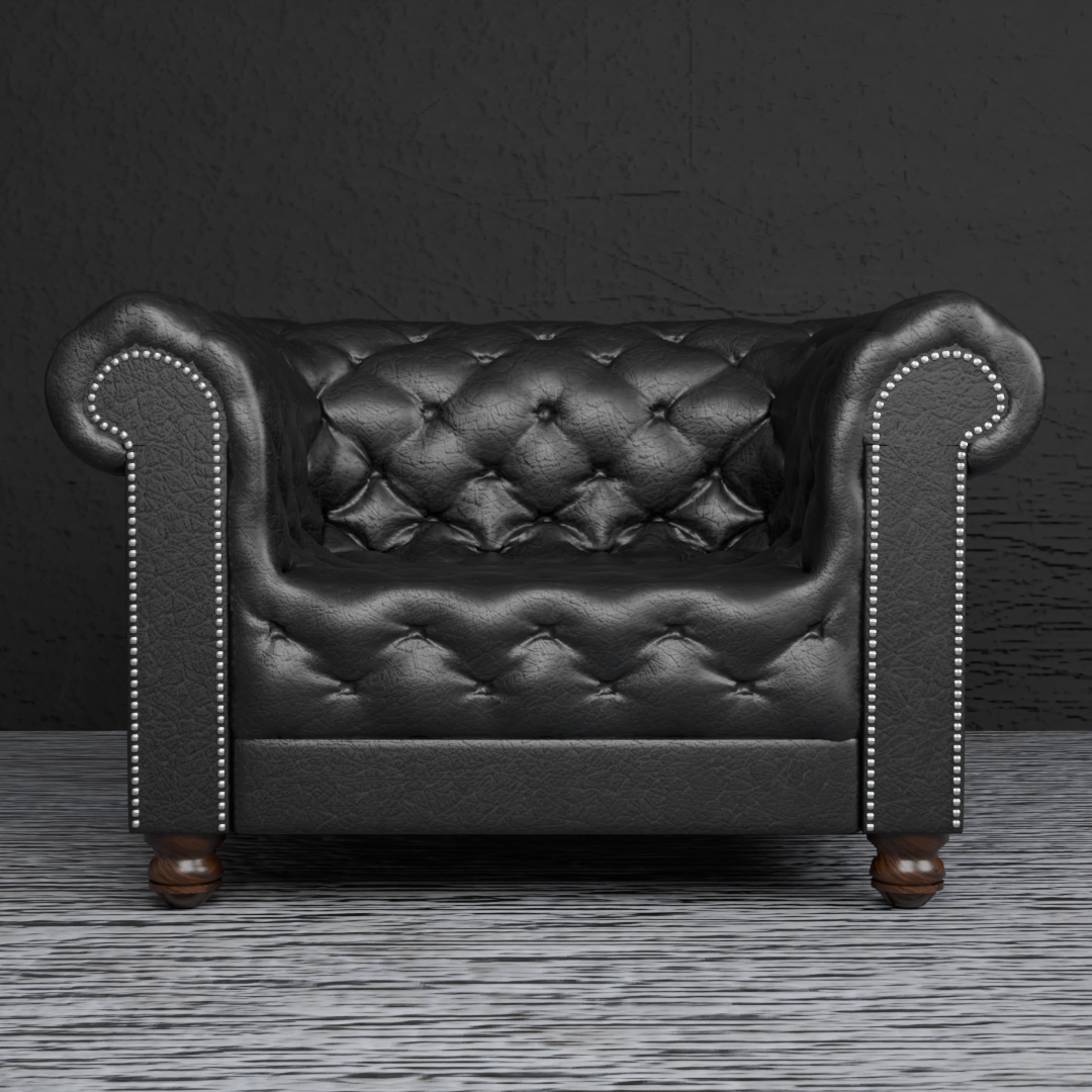Modélisation 3D d'un canapé moderniste
