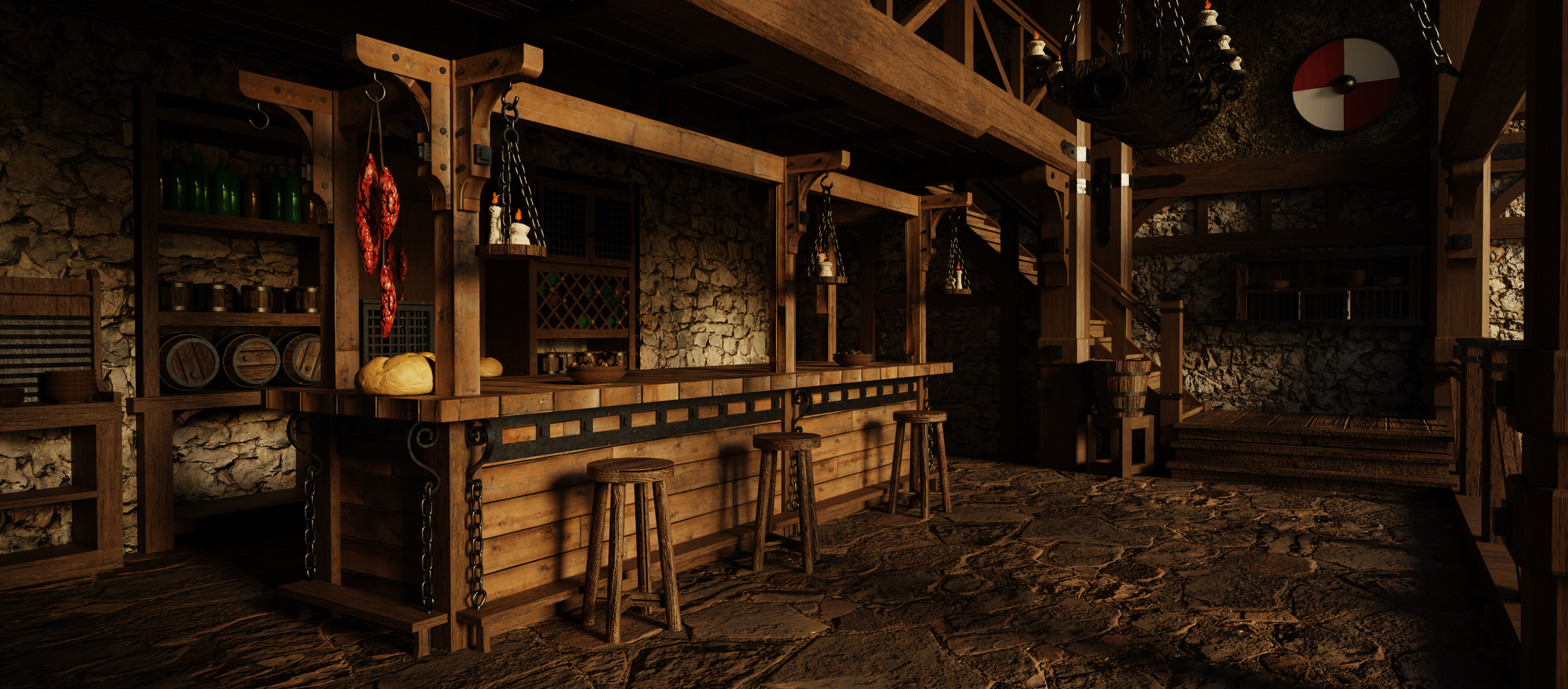 Modélisation 3D d'une taverne