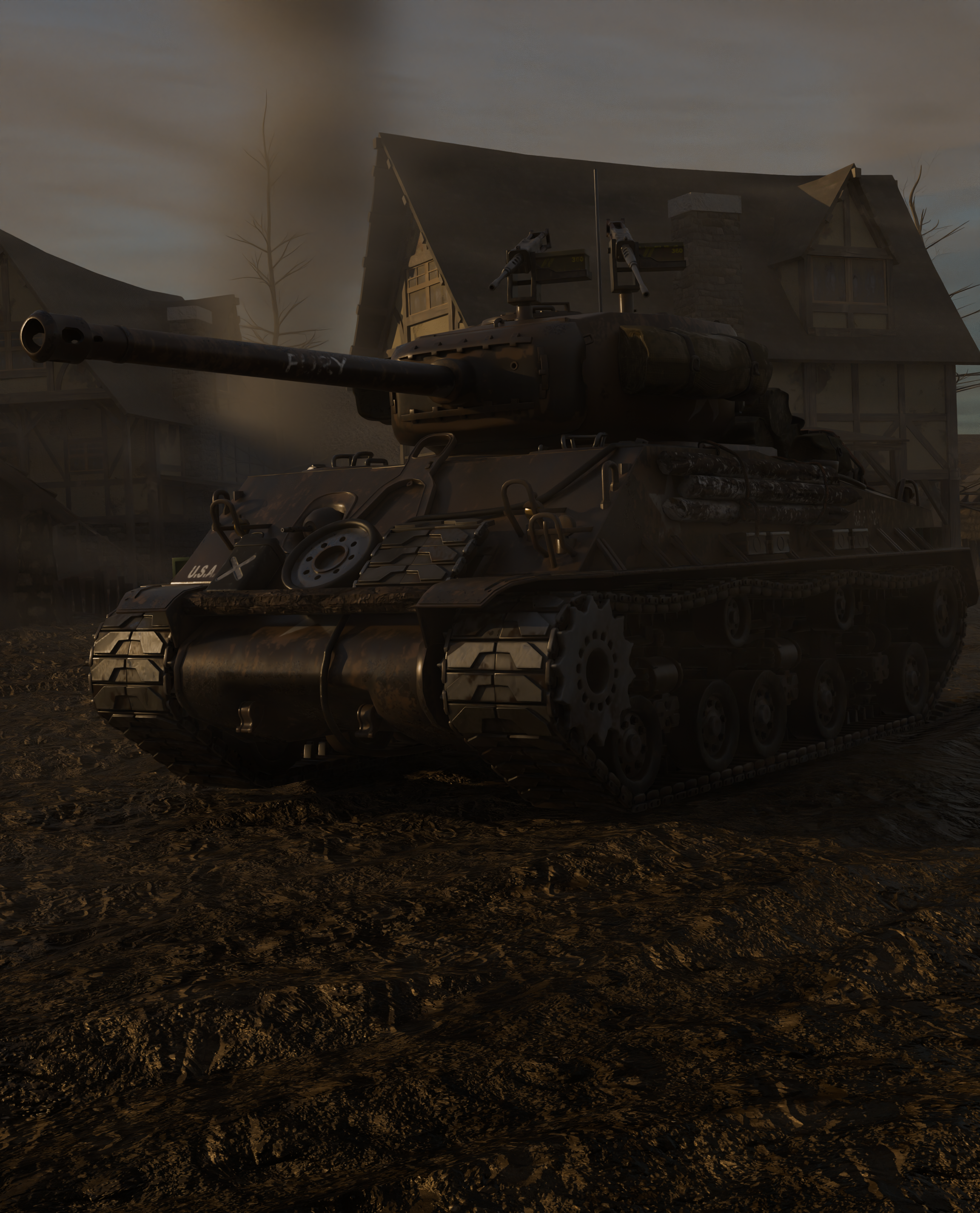 Rendu du tank Fury, vue 3