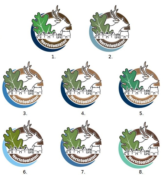 Sélection de compositions de couleurs du logo